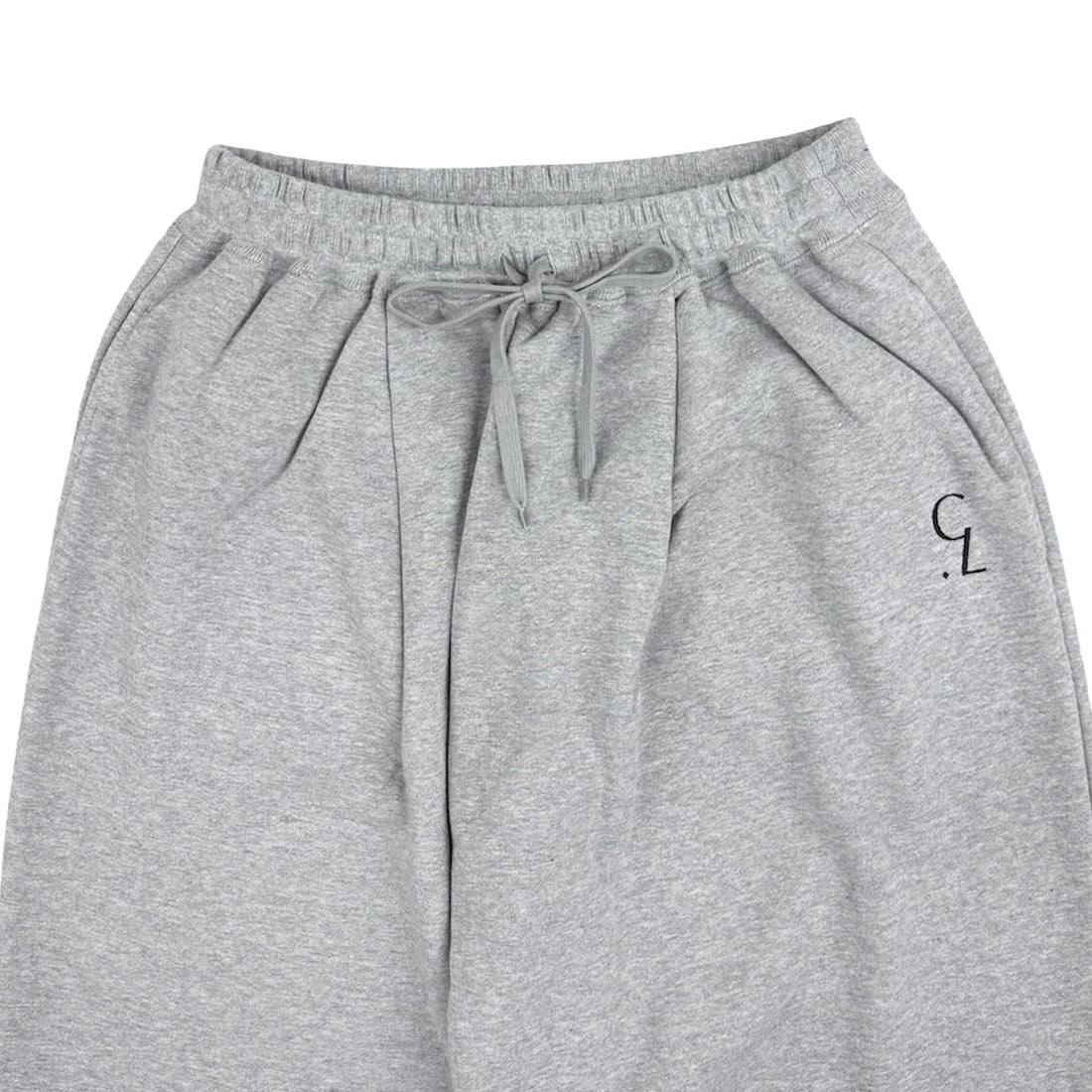 [CLANE]LOGO SWEAT TUCK WIDE PANTS/GRAY(19110-7242)