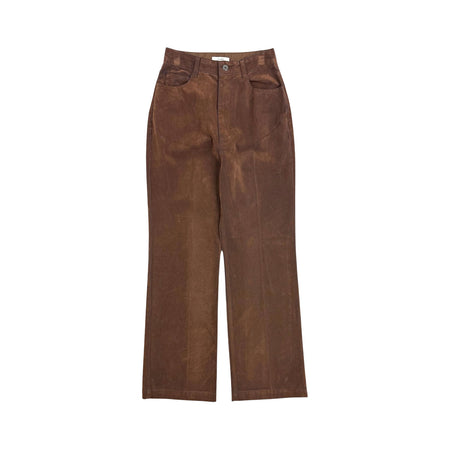[CLANE]FLOCKY CENTER PLESS PANTS/BROWN(19110-7272)
