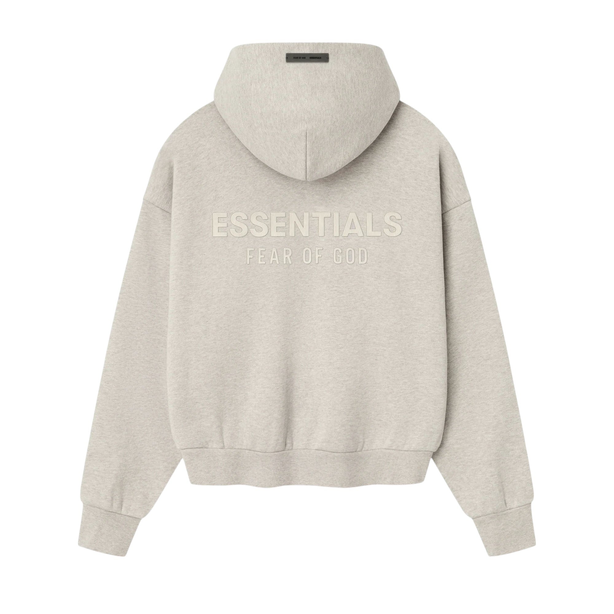 ESSENTIALS]CLASSIC FIT FLEECE HOODIE/HEATHER STONE(192SP252052F