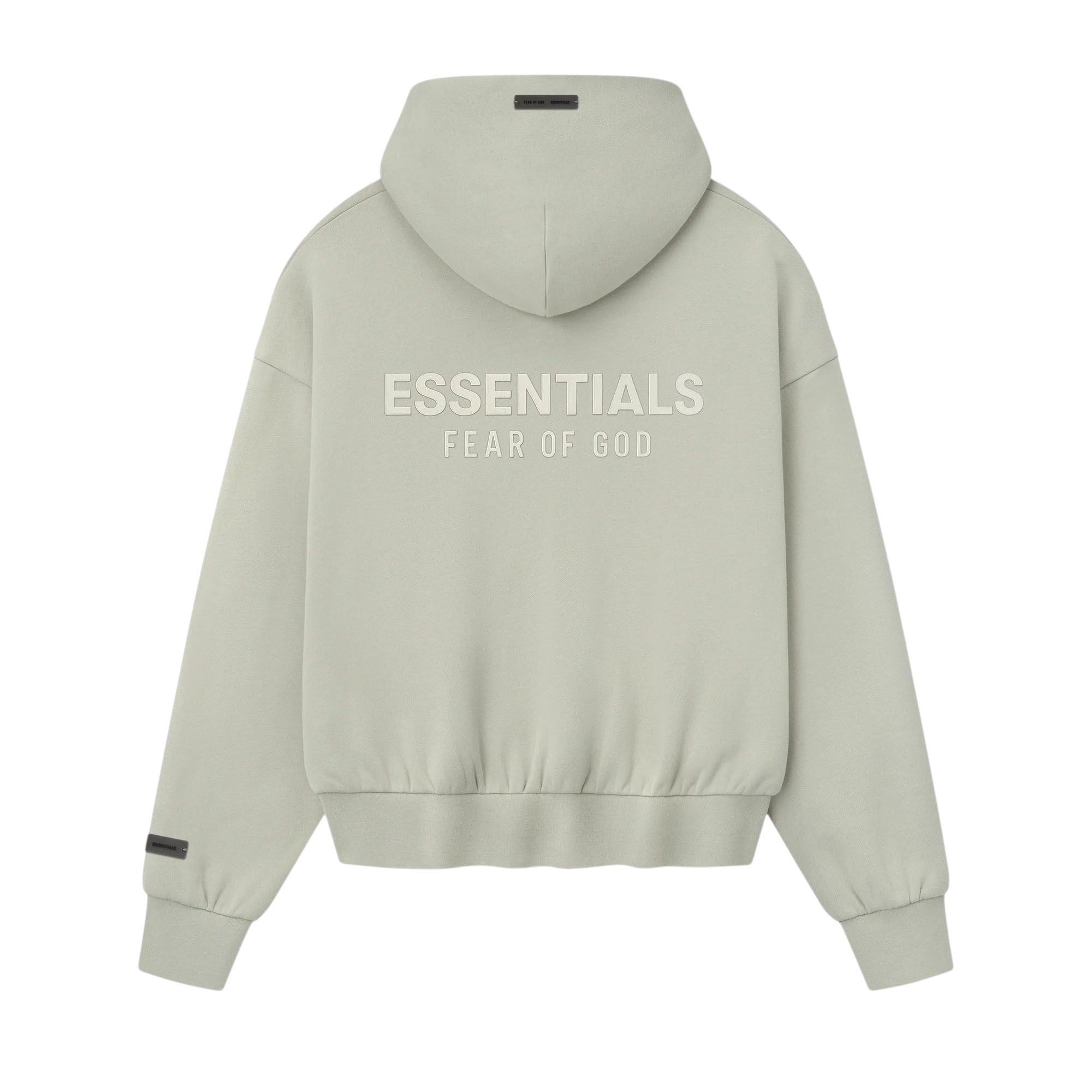 ESSENTIALS]Classic Fit Fleece Zip-Up Hoodie/ABBEY STONE