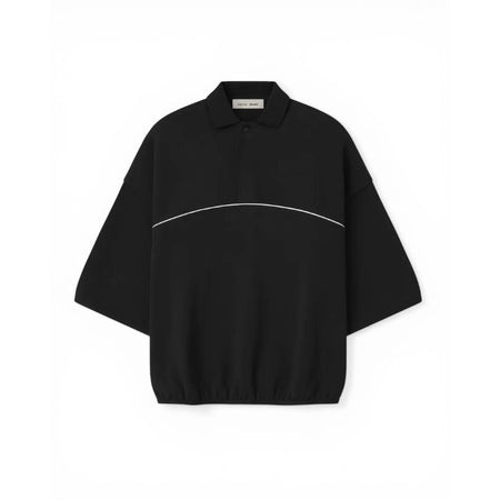 [ESSENTIALS]ACTIVE TRACE 3/4 SLEEVE MODERN POLO SWEATSHIRT/VINTAGE BLACK(192SP264301F)