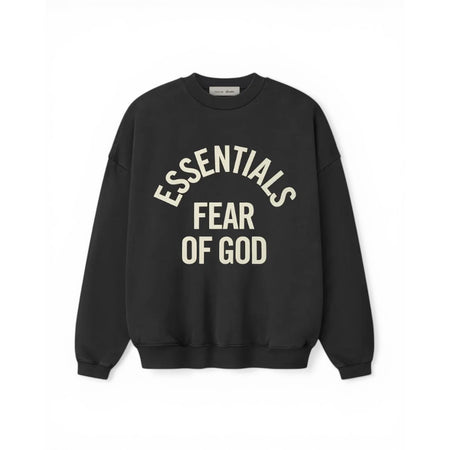 [ESSENTIALS]CAMPUS 90'S CREWNECK SWEATSHIRT/FADED BLACK(192SP266591F)