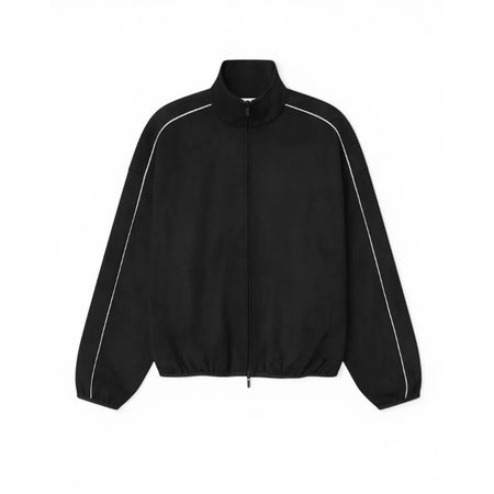 [ESSENTIALS]SIGNATURE MODERN TRACK JACKET W/ PIPNG/BLACK(192SP266941F)
