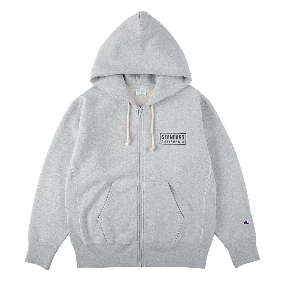 [STANDARD CALIFORNIA]Champion for SD Exclusive Zip Hood Sweat/GRAY(SWOZB220)