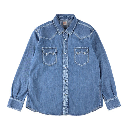 STANDARD CALIFORNIA シャンブレーシャツ M STANDARD CALIFORNIA SD Stadium Logo Patch Chambray Shirt