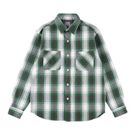 [STANDARD CALIFORNIA]SD Heavy Flannel Check Shirt/Green(SHOLA270)