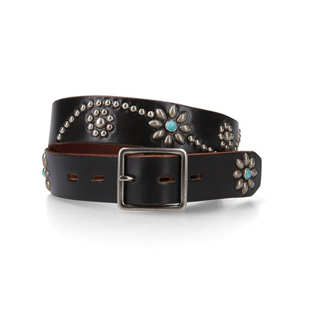 [STANDARD CALIFORNIA]HTC Belt #25 Turquoise 1.25 W/End/Black(BLZBQ540)