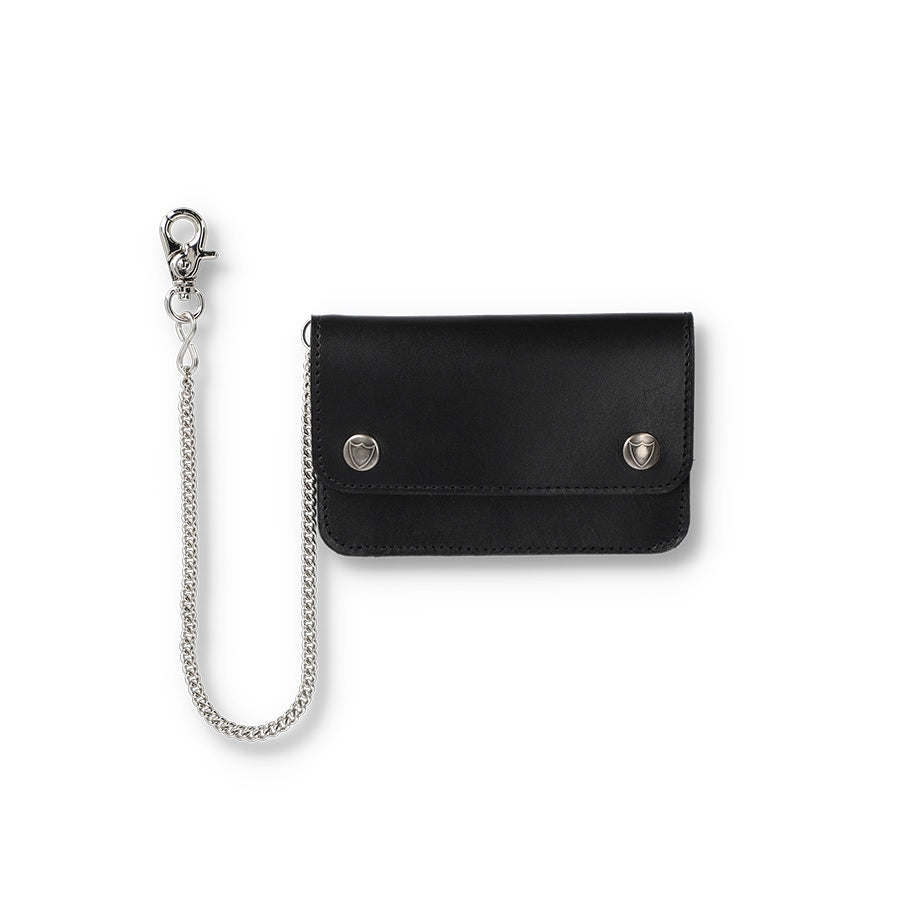 HTC × STANDARD CALIFORNIAブラックレザーウォレットコード STANDARD CALIFORNIA]HTC T-2 Wallet #Biker Wallet W/Chain/BLACK