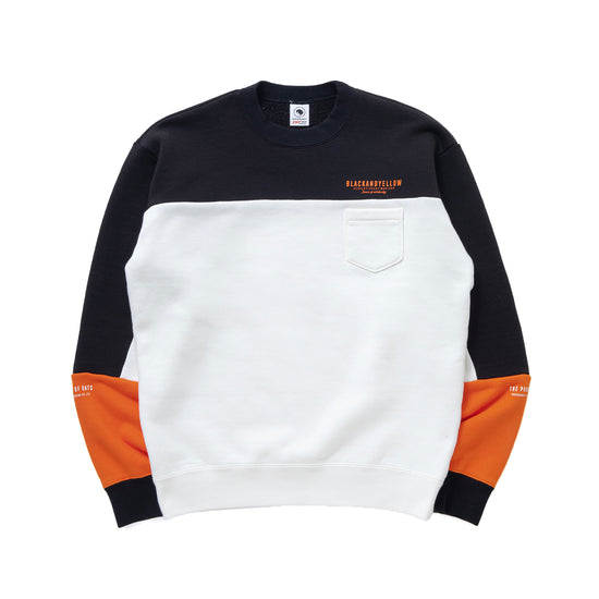 [RATS]CROSS CUT CREW NECK SWEAT/BLACK – R&Co.