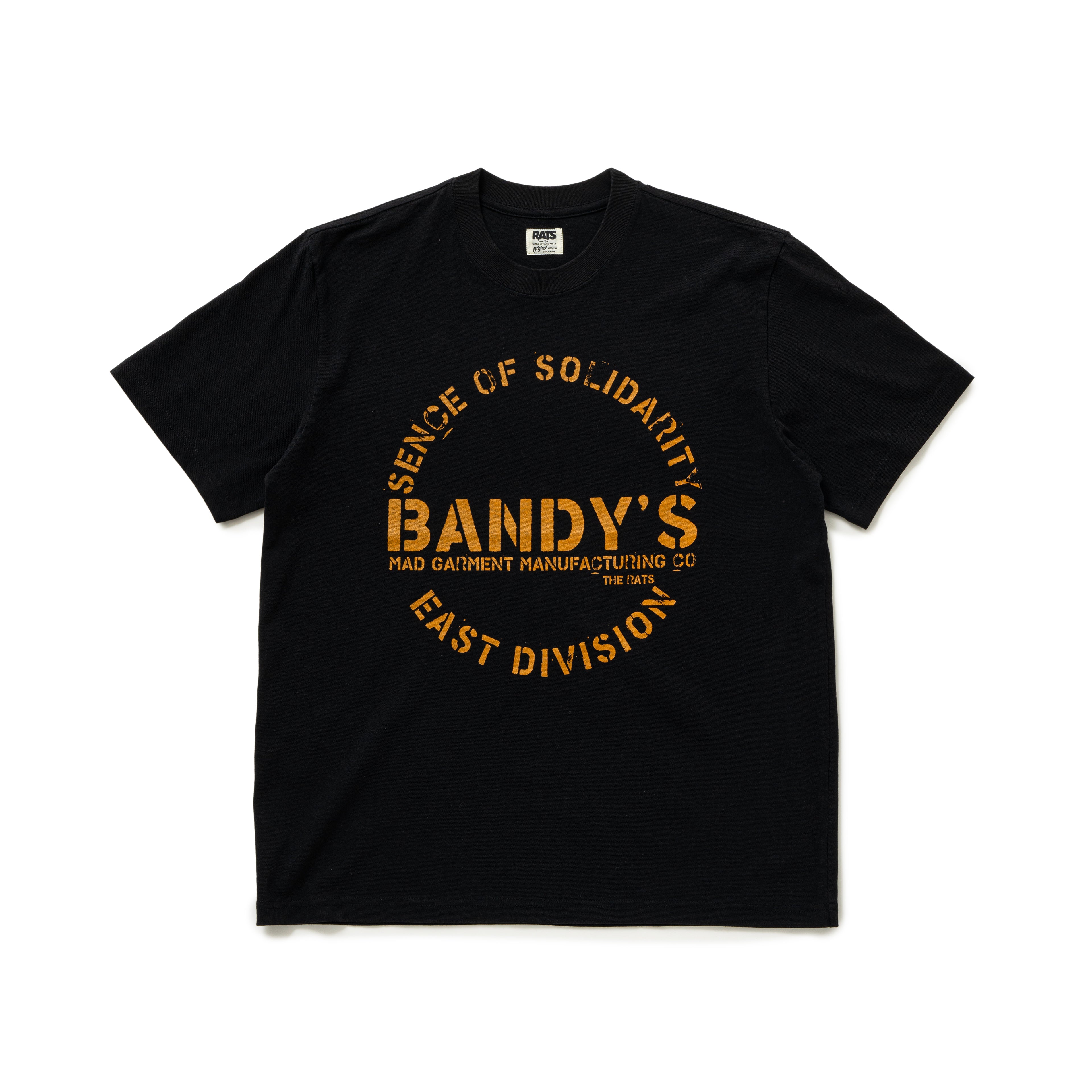 トップス RATS BLACKANDYELLOW Solidarity RATS]STAMP LOGO TEE/BLACK – R&Co.