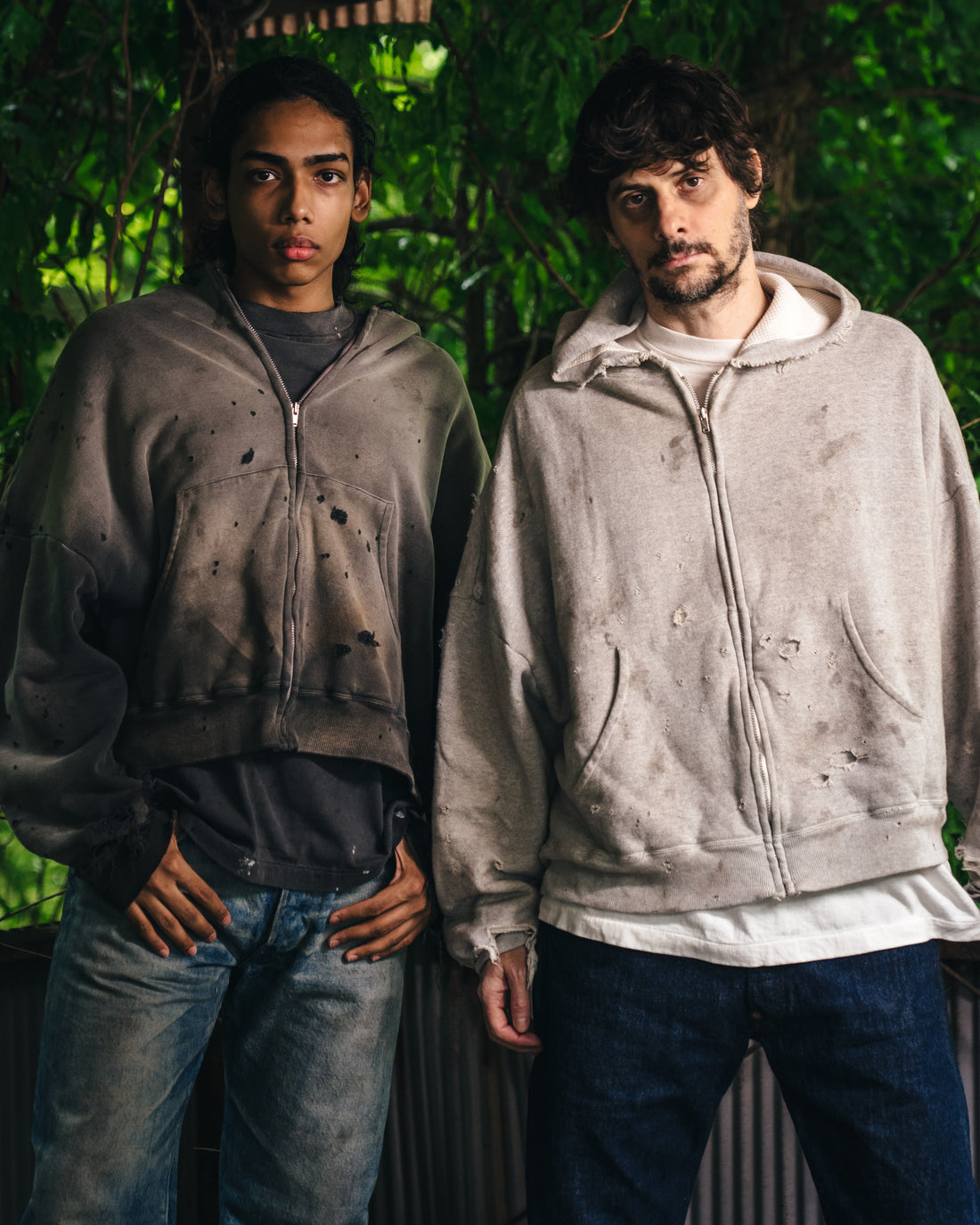 [SAINT Mxxxxxx]ZIP HOODIE /DOUBLE FACE/GRAY(SM-HR1-0000-057)