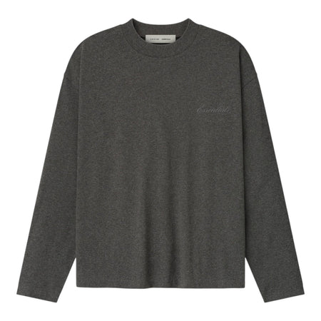 [ESSENTIALS]Embroidered Classic Long Sleeve Tee/Charcoal Heather(125HO254201F)