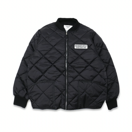 [HIDE AND SEEK]Nylon Quilted Flight Jacket(23aw)/BLACK