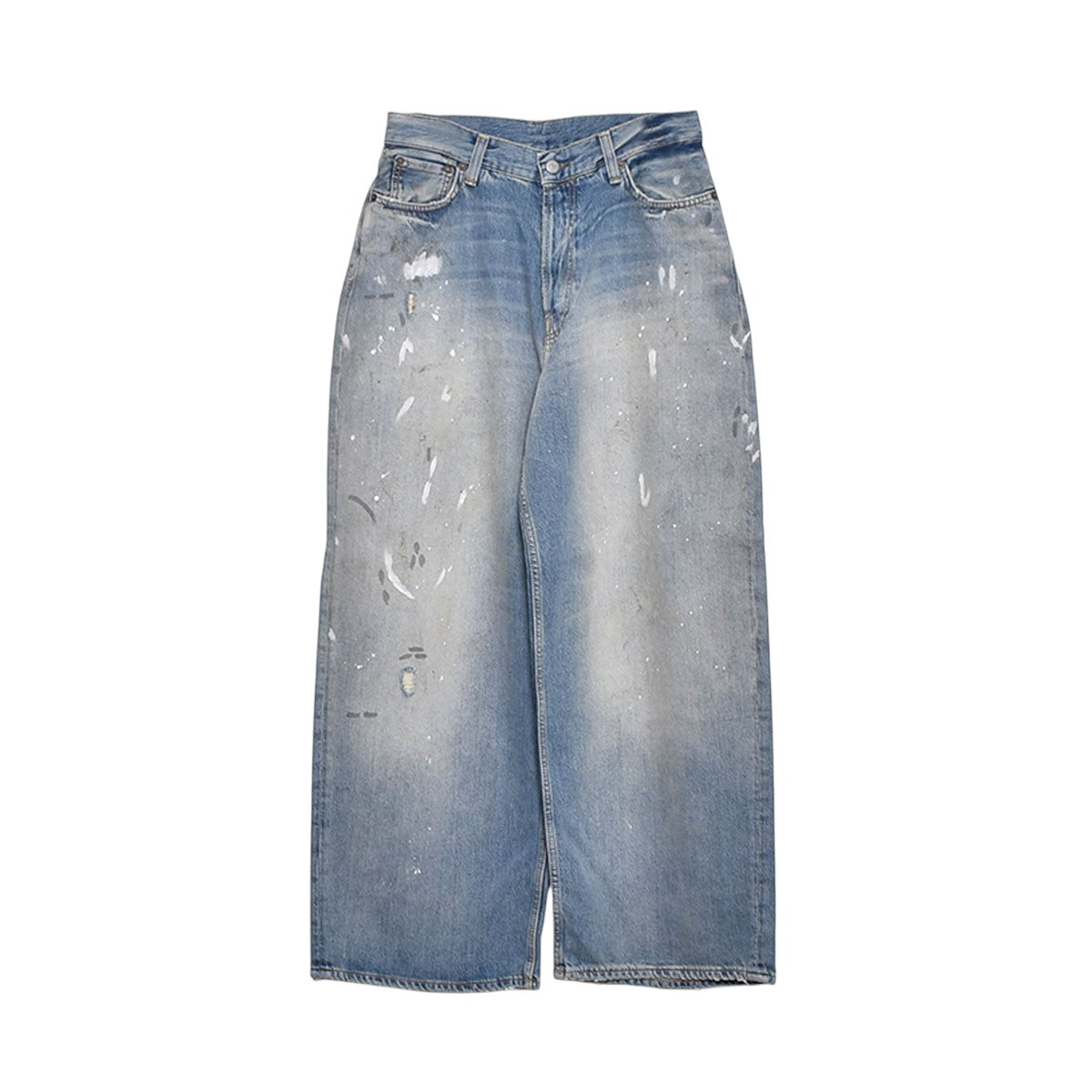 Acne Studios ライトブルー ペイント加工 ストレートデニム Acne Studios - Loose fit jeans - 2023M - Light blue