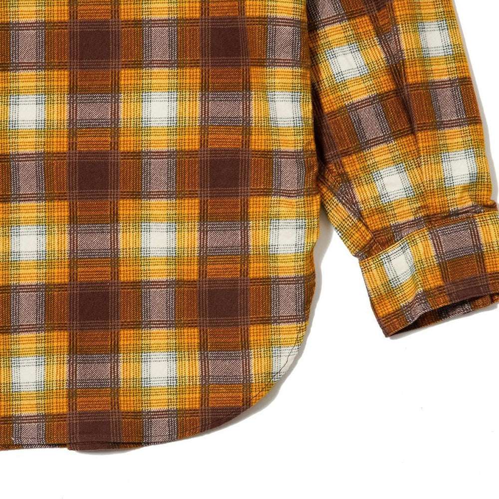 [MASSES]FLANNEL PLAID SHIRT/MUSTARD