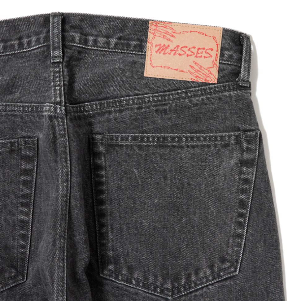 [MASSES]DENIM 5P PANTS T-L S-WASH/BLACK