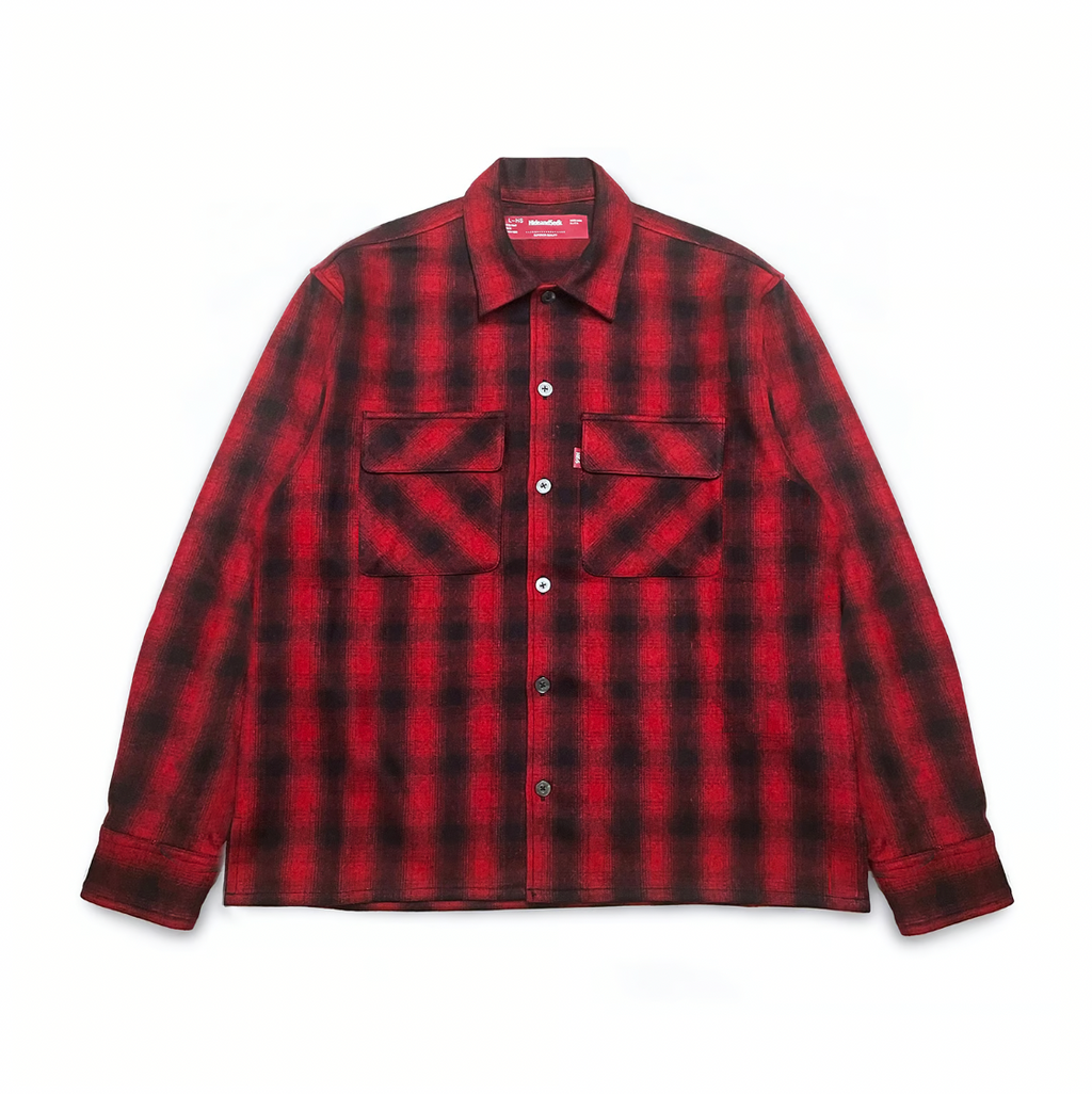 人気完売品◎Hide and Seek OMBRE CHECK長袖シャツ XL HIDE AND SEEK]Wool Ombre Check L/S Jacket/RED – R&Co.