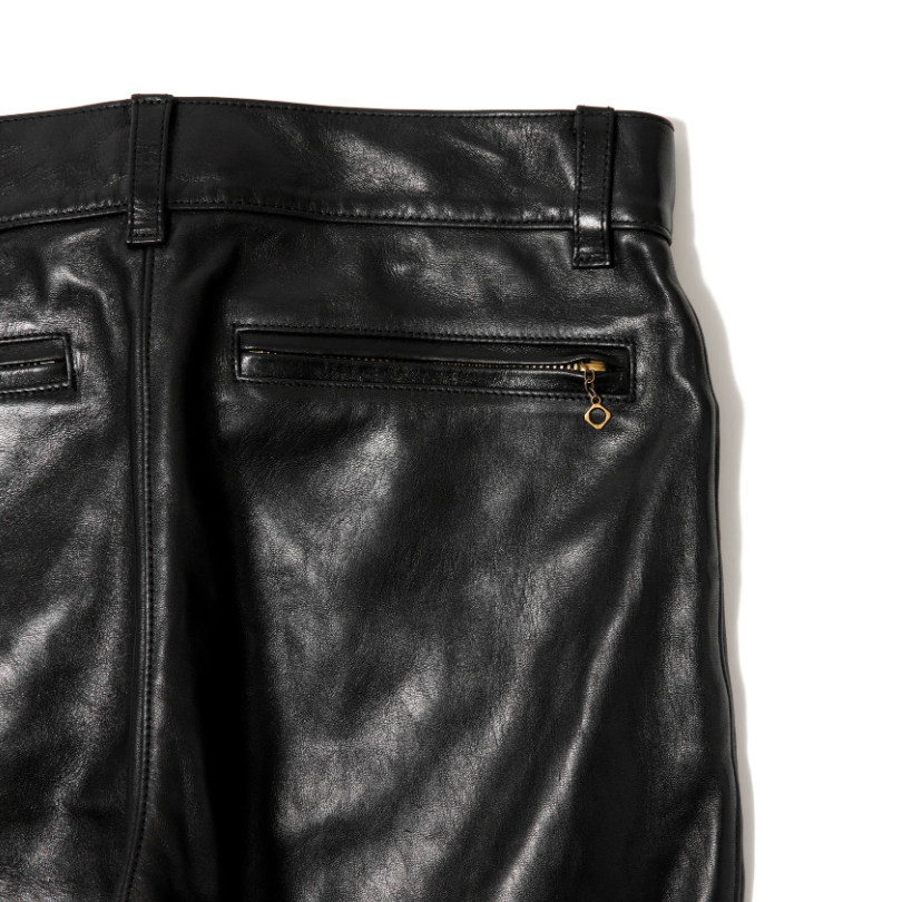 [MASSES]HORSE LEATHER PANTS VINTAGE W/BLACK