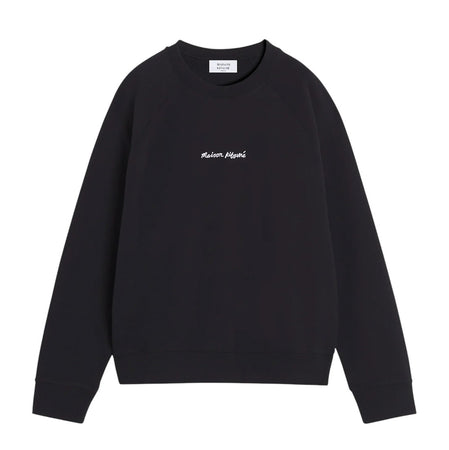 [MAISON KITSUNE]MAISON KITSUNE LINE HANDWRITING OVERSIZE SWEATSHIRT/BLACK(OM00309KM0340)