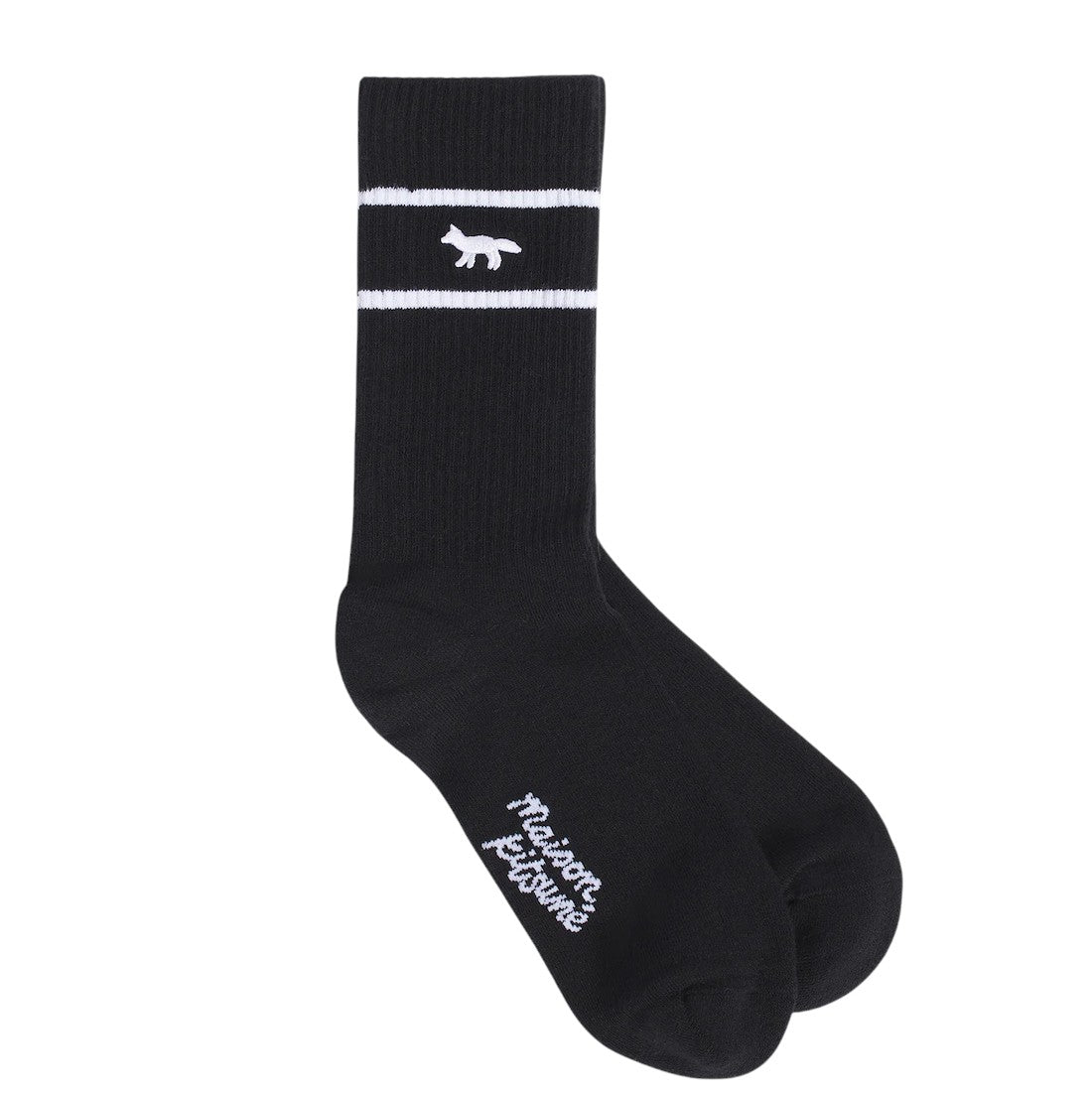 MAISON KITSUNE]PROFILE FOX SPORTY SOCKS/BLACK(PM06401KT1173) – R&Co.