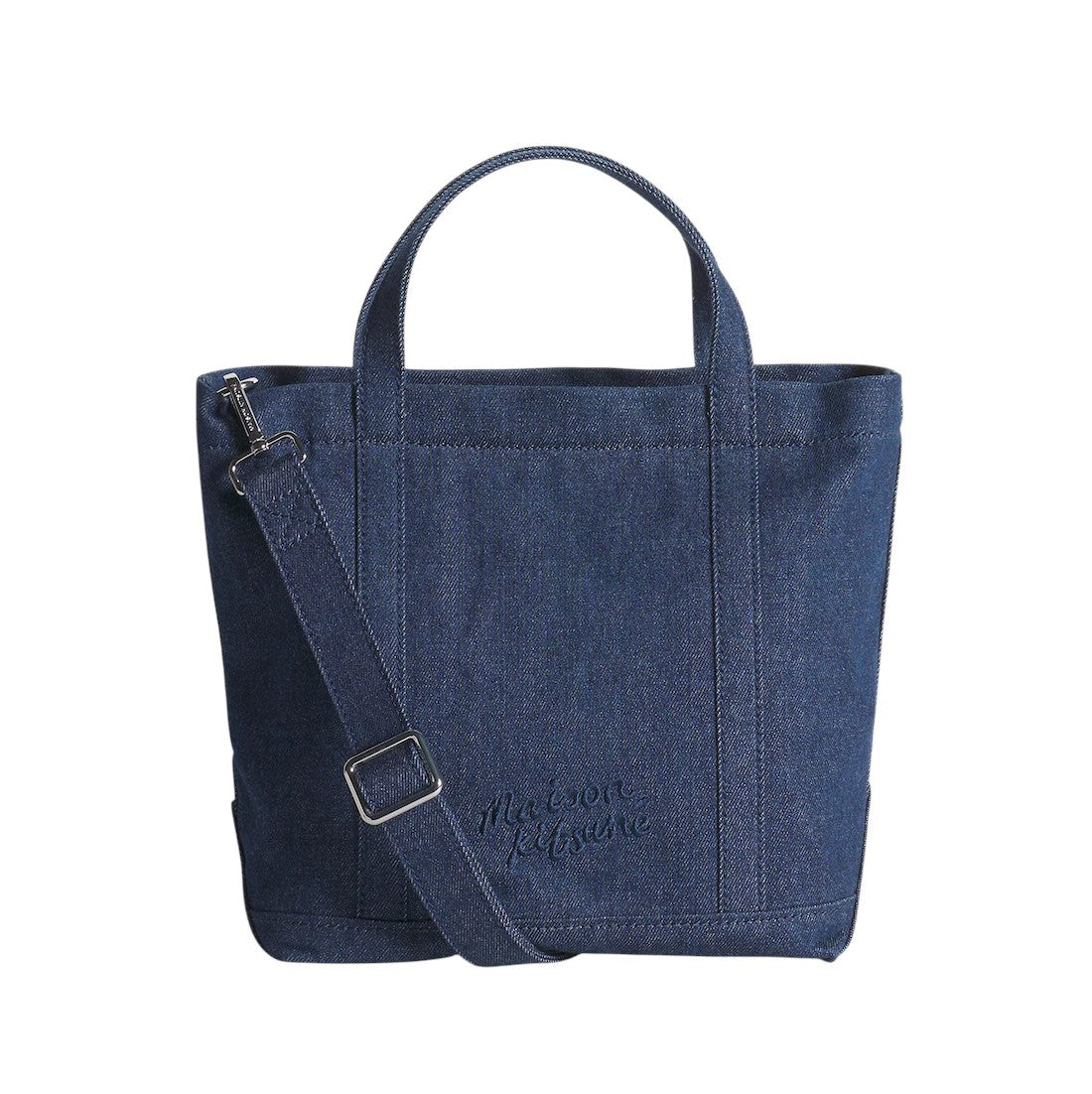 新品Maison Kitsuné フェイス刺繍トートバッグ MAISON KITSUNE]FOX HEAD SMALL TOTE/Indigo(LW05103WD4020) – R&Co.