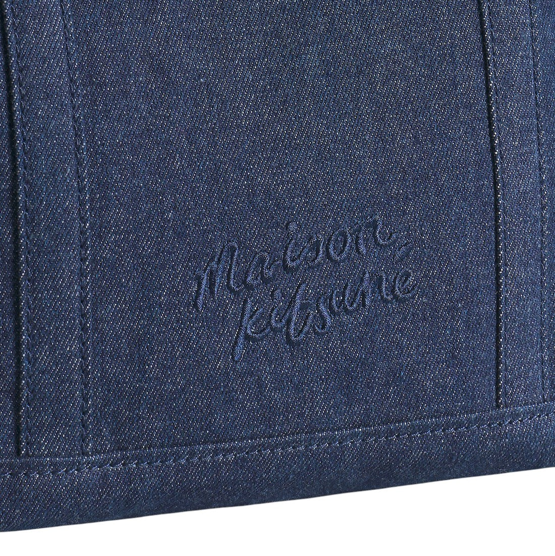 [MAISON KITSUNE]FOX HEAD SMALL TOTE/Indigo(LW05103WD4020)