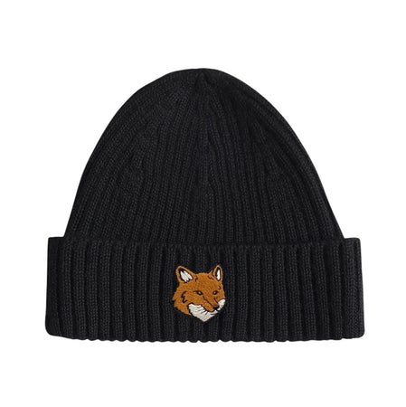 [MAISON KITSUNE]FOX HEAD BEANIE/Black(PM06111KT1140)