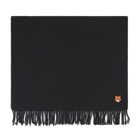 [MAISON KITSUNE]FOX HEAD SCARF/Textile accessories black(PM06201WB0044)