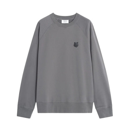 [MAISON KITSUNE]FOX HEAD OVERSIZE SWEATSHIRT/Charcoal(PM00306KM0340)