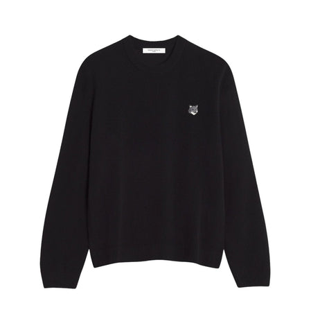 [MAISON KITSUNE]FOX HEAD LAMBSWOOL COMFORT JUMPER/Black(PM00803KT1006)