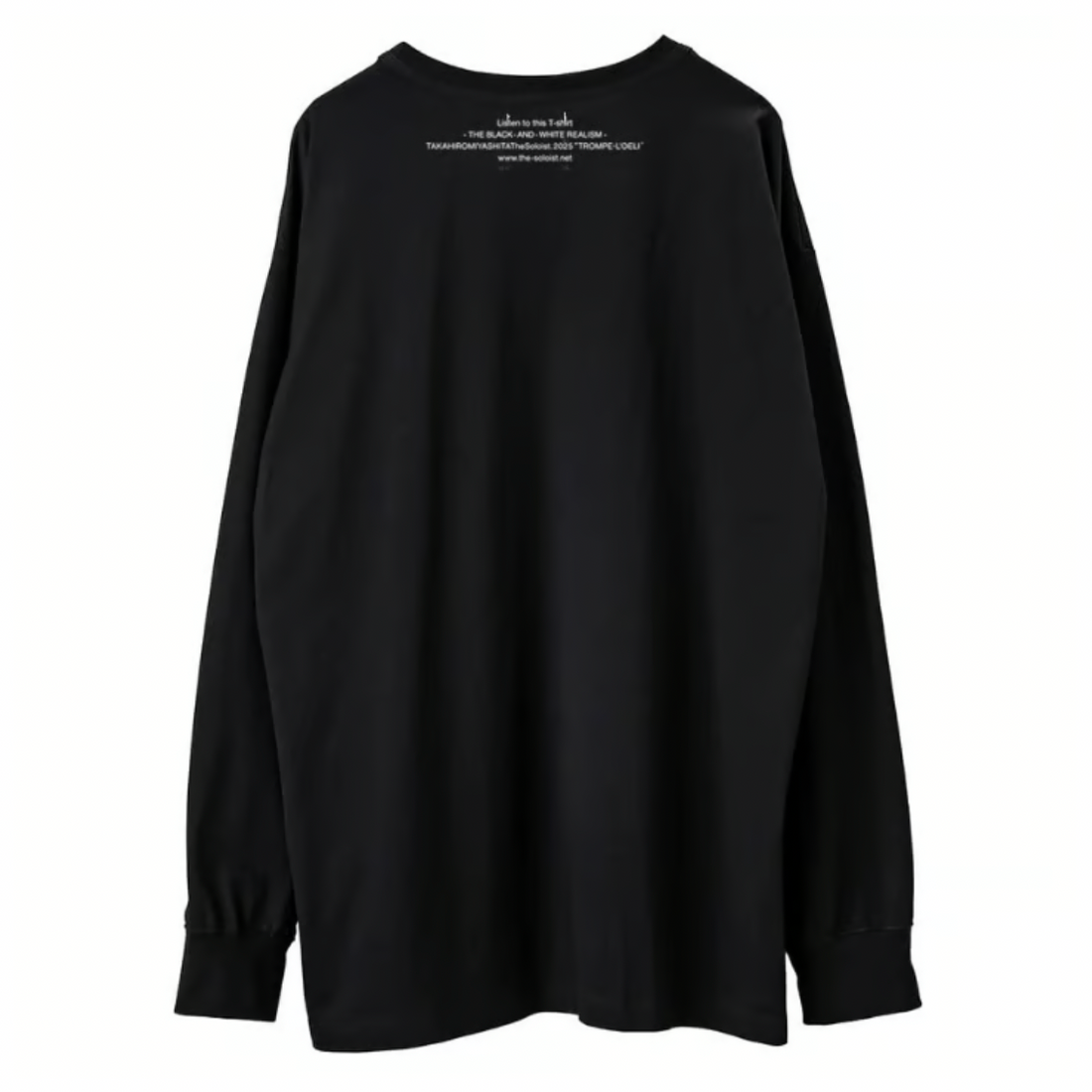 【TAKAHIRO MIYASHITA TheSoloIst】trompe l'oeil tuxedo over sized l/s tee./BLACK(sc.0012AW25)