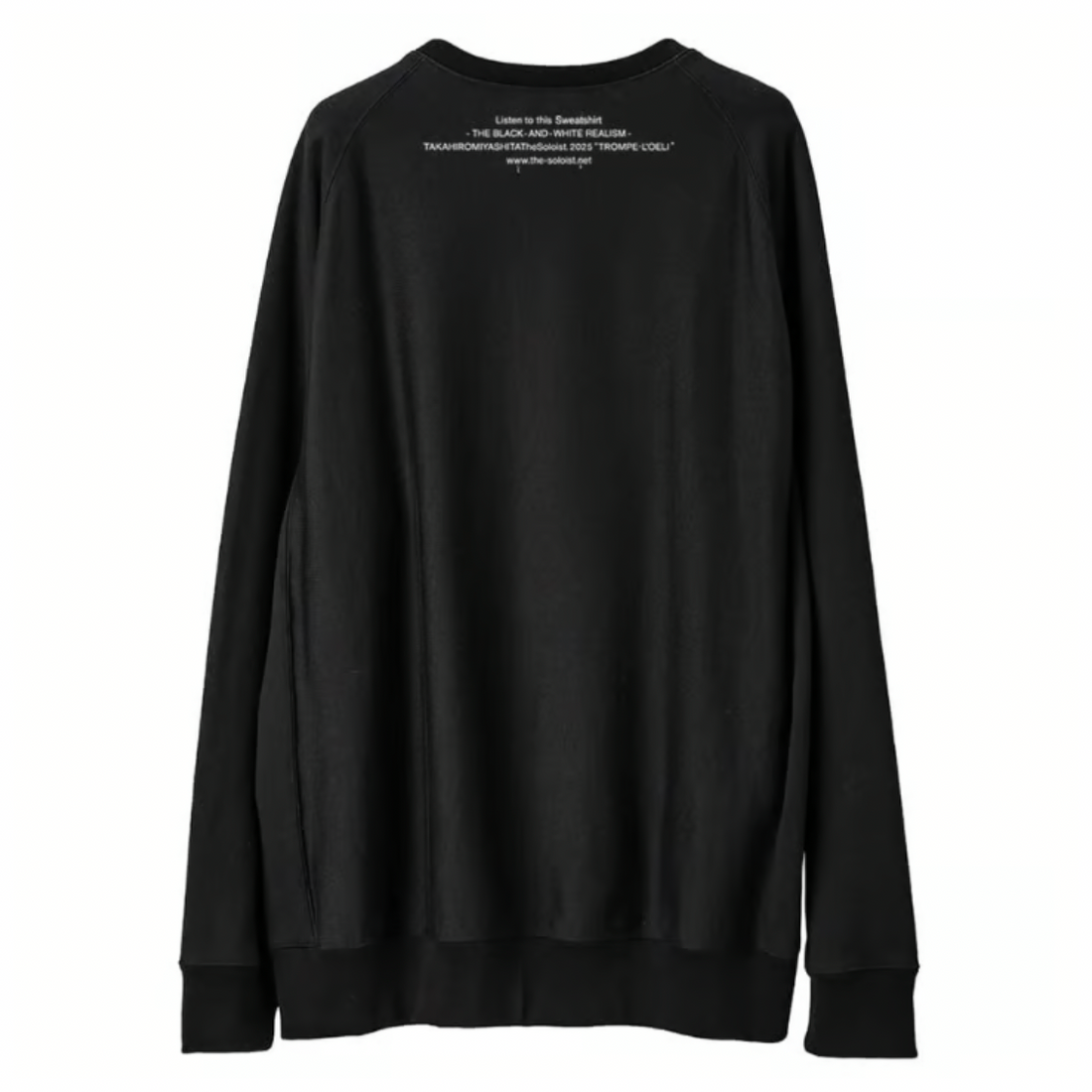 【TAKAHIRO MIYASHITA TheSoloIst】trompe l'oeil tuxedo oversized crewneck.../BLACK(sc.0014AW25)