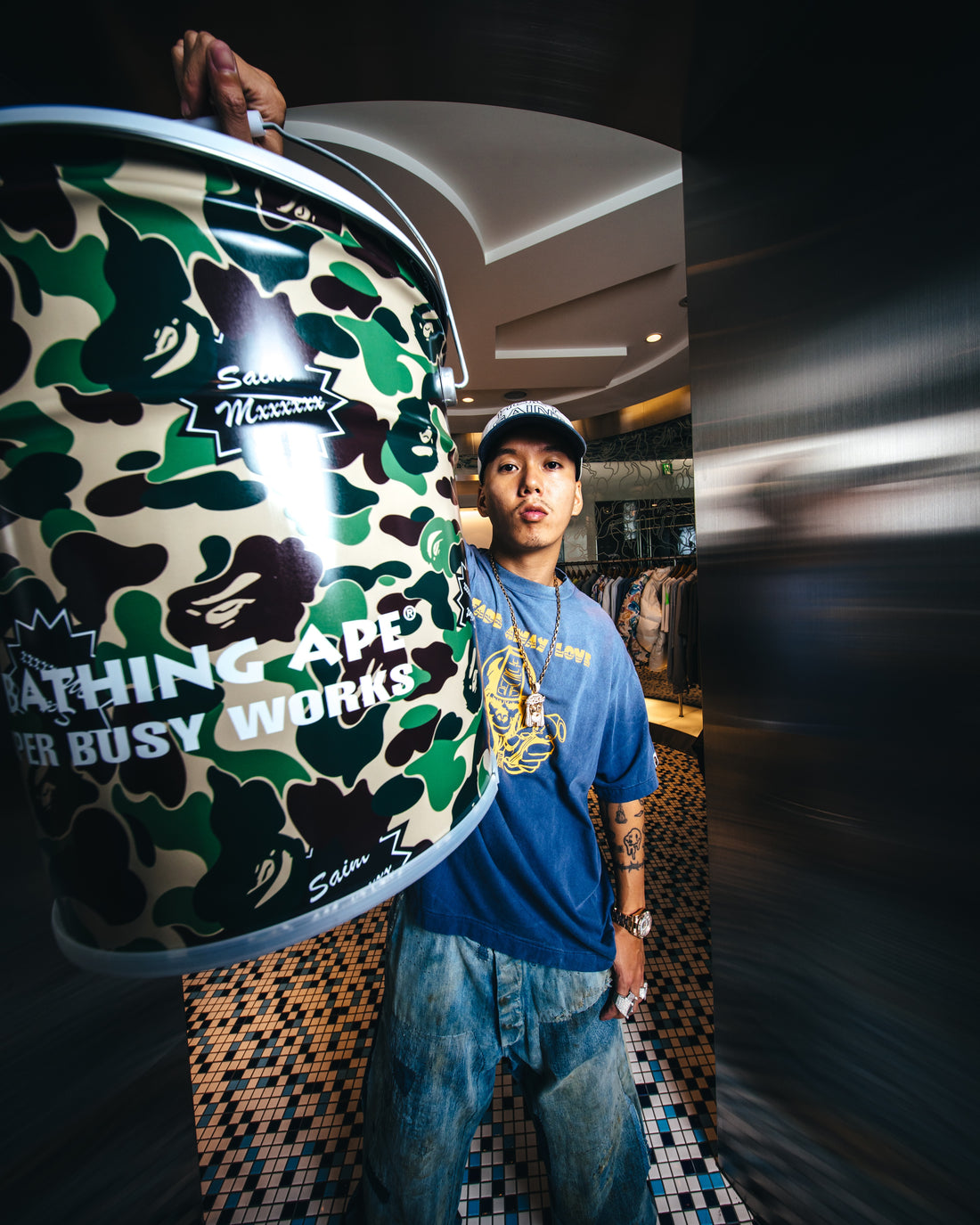 [SAINT Mxxxxxx]BAPE_CAN STOOL/CAMO(SM-MK8-0000-C61)