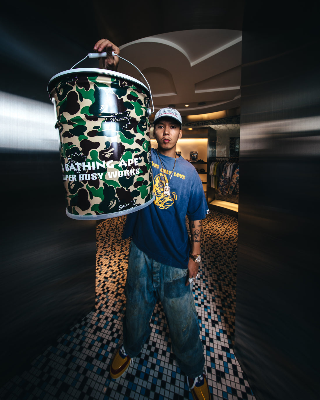 [SAINT Mxxxxxx]BAPE_CAN STOOL/CAMO(SM-MK8-0000-C61)