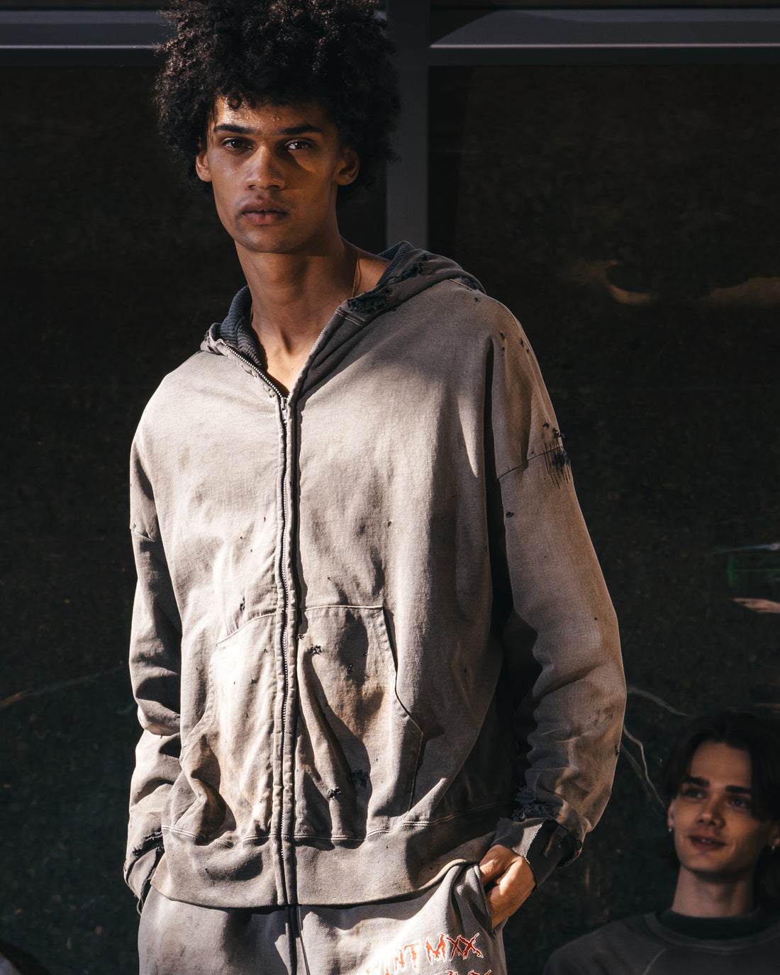 [SAINT Mxxxxxx]DOUBLE FACE ZIP HOODIE/CHARCOAL(SM-MK8-0000-061)