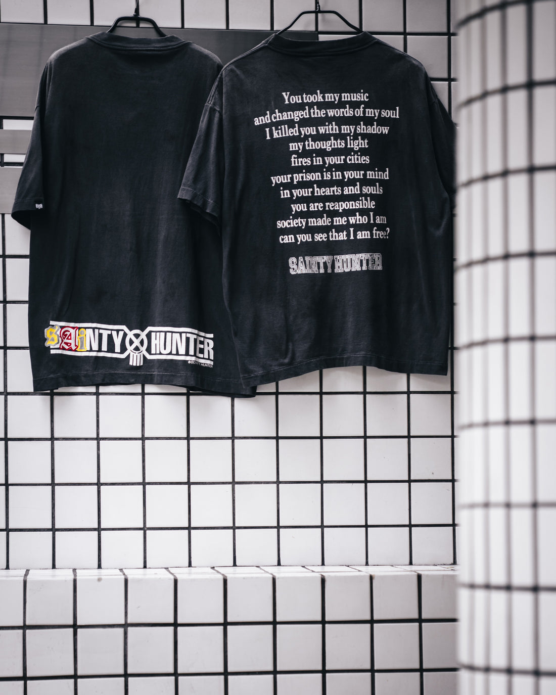 [SAINT Mxxxxxx]BH_SS T-SHIRT/SKULL-K&BABY-M/BLACK(SM-MK8-0000-C28)