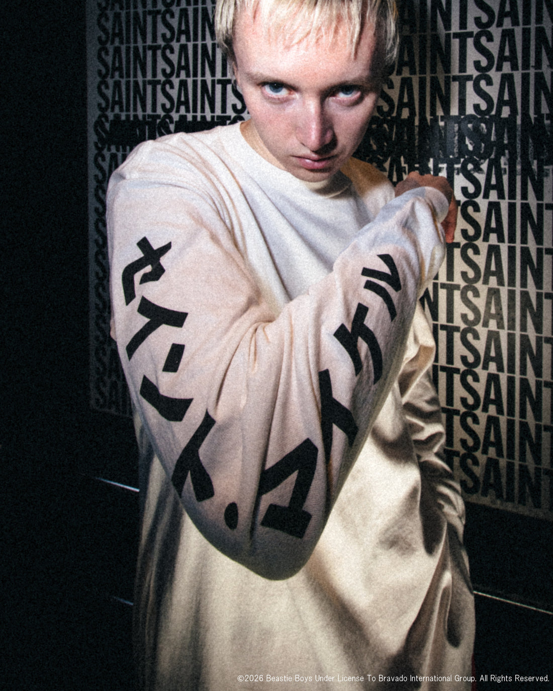 [SAINT Mxxxxxx]BTB_LS T-SHIRT/BEASTIEBOYS/WHITE(SM-MK8-0000-C24)