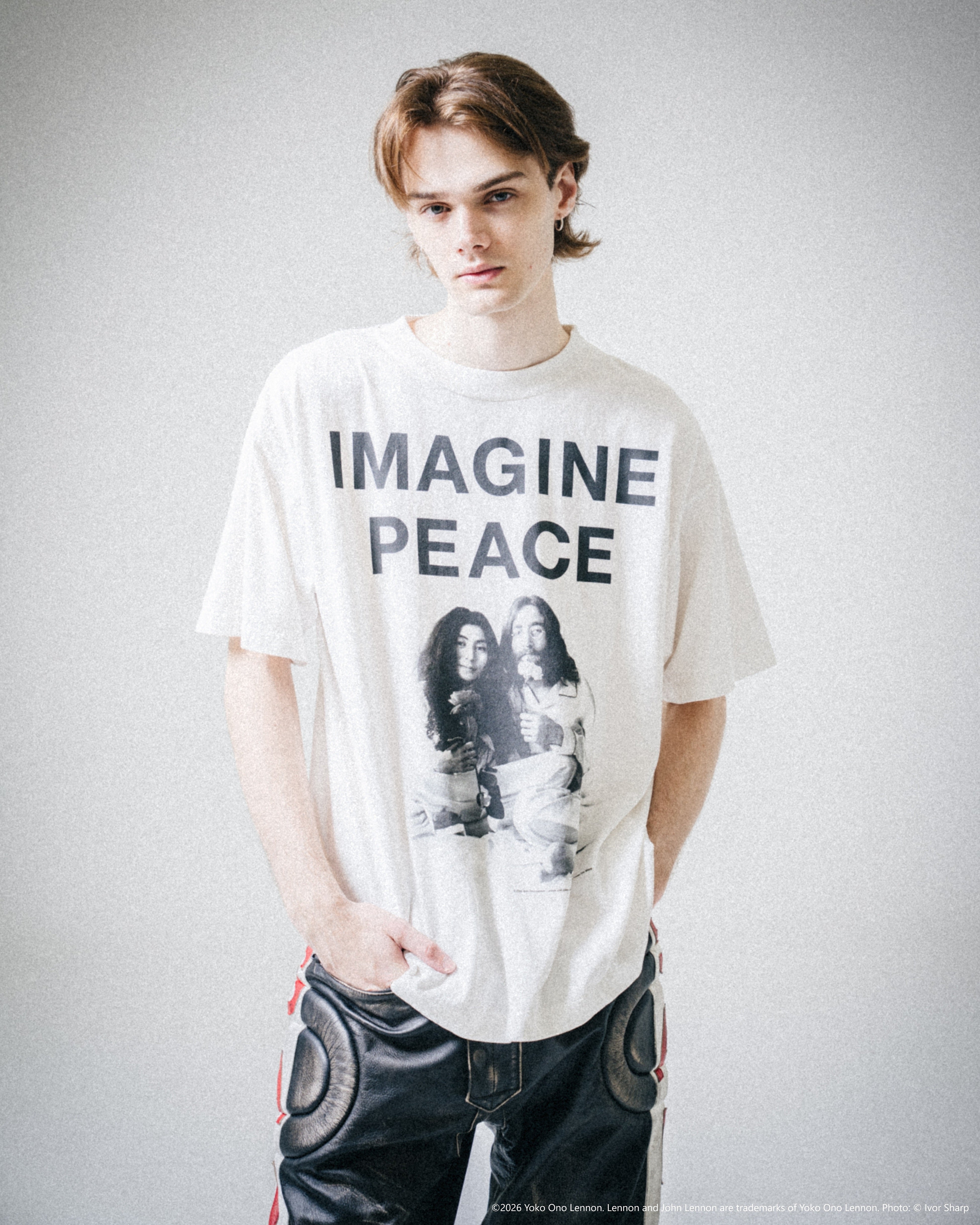 SAINT Mxxxxxx]JL_SS T-SHIRT/IMAGINE PEACE/WHITE(SM-MK8-0000-C27