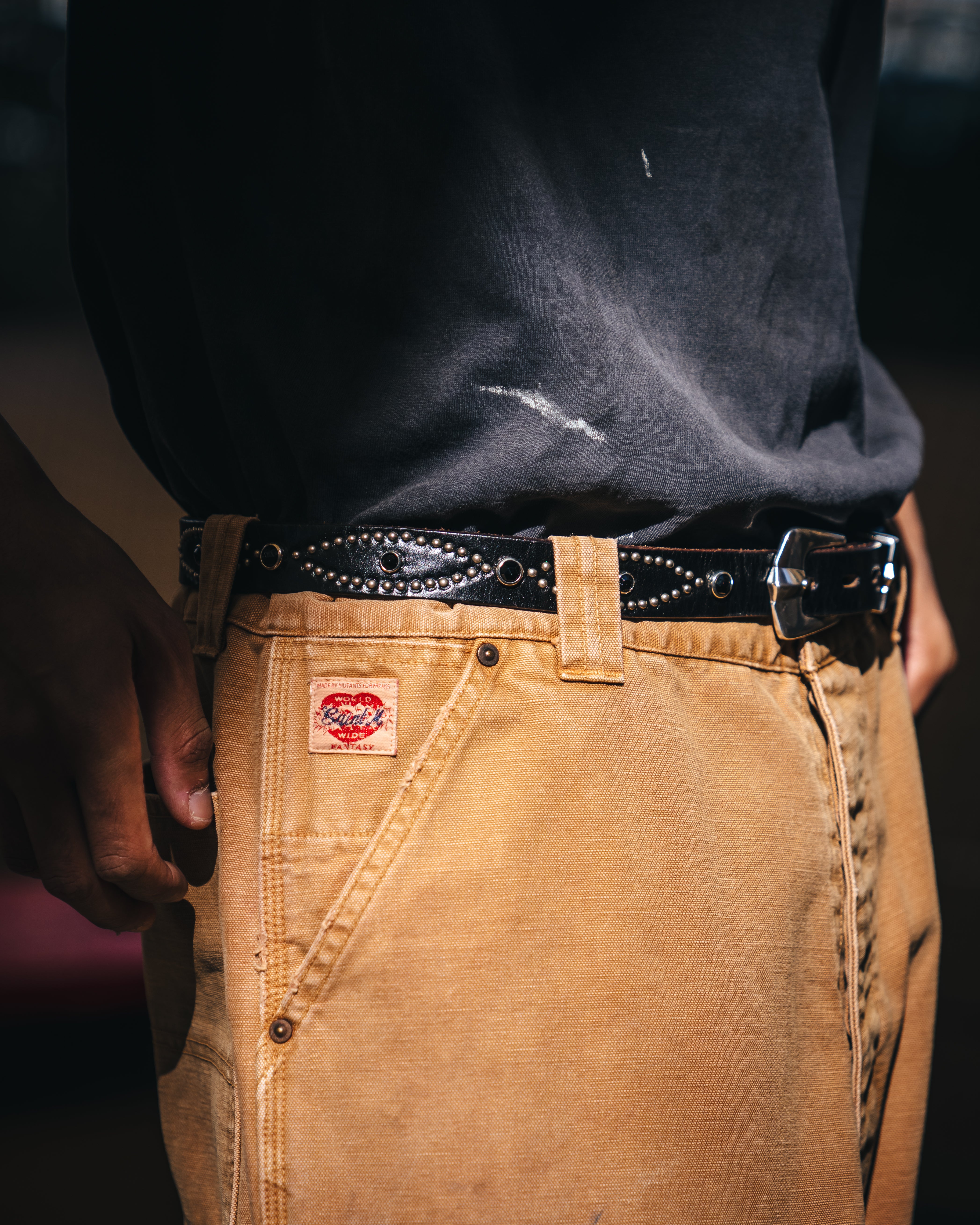 SAINT Mxxxxxx]HTC_BELT NARROW/BLACK STONE/BLACK(SM-MK8-0000-C64