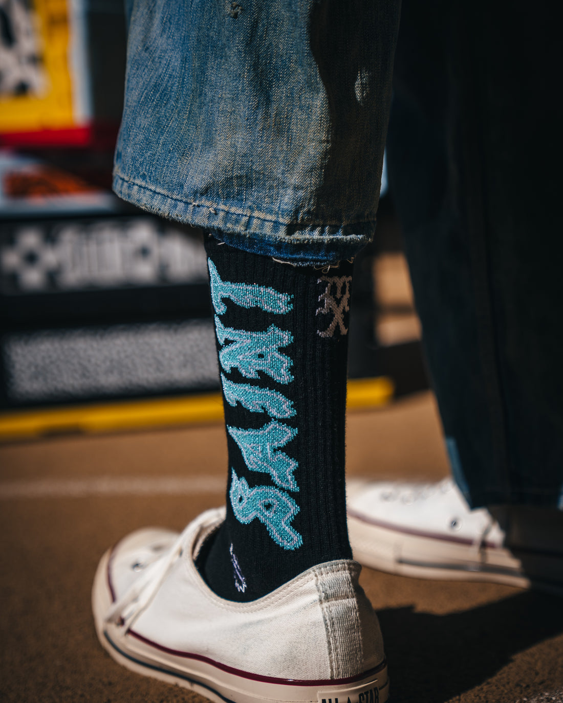 [SAINT Mxxxxxx]SOCKS/SAINT/BLACK/BLUE(SM-MK8-0000-111)