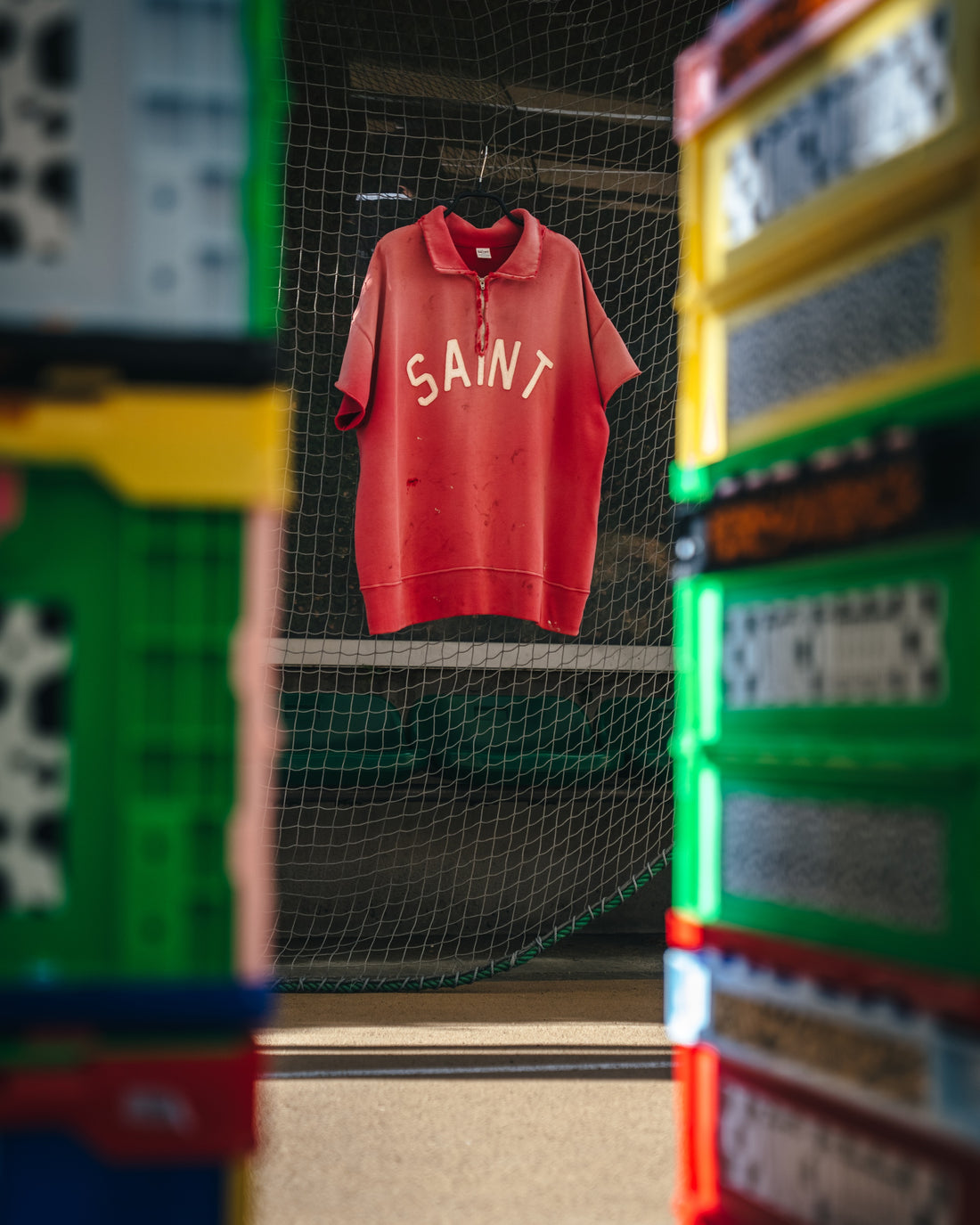 [SAINT Mxxxxxx]SS HALF ZIP SWEAT/SAINT/RED(SM-MK8-0000-053)