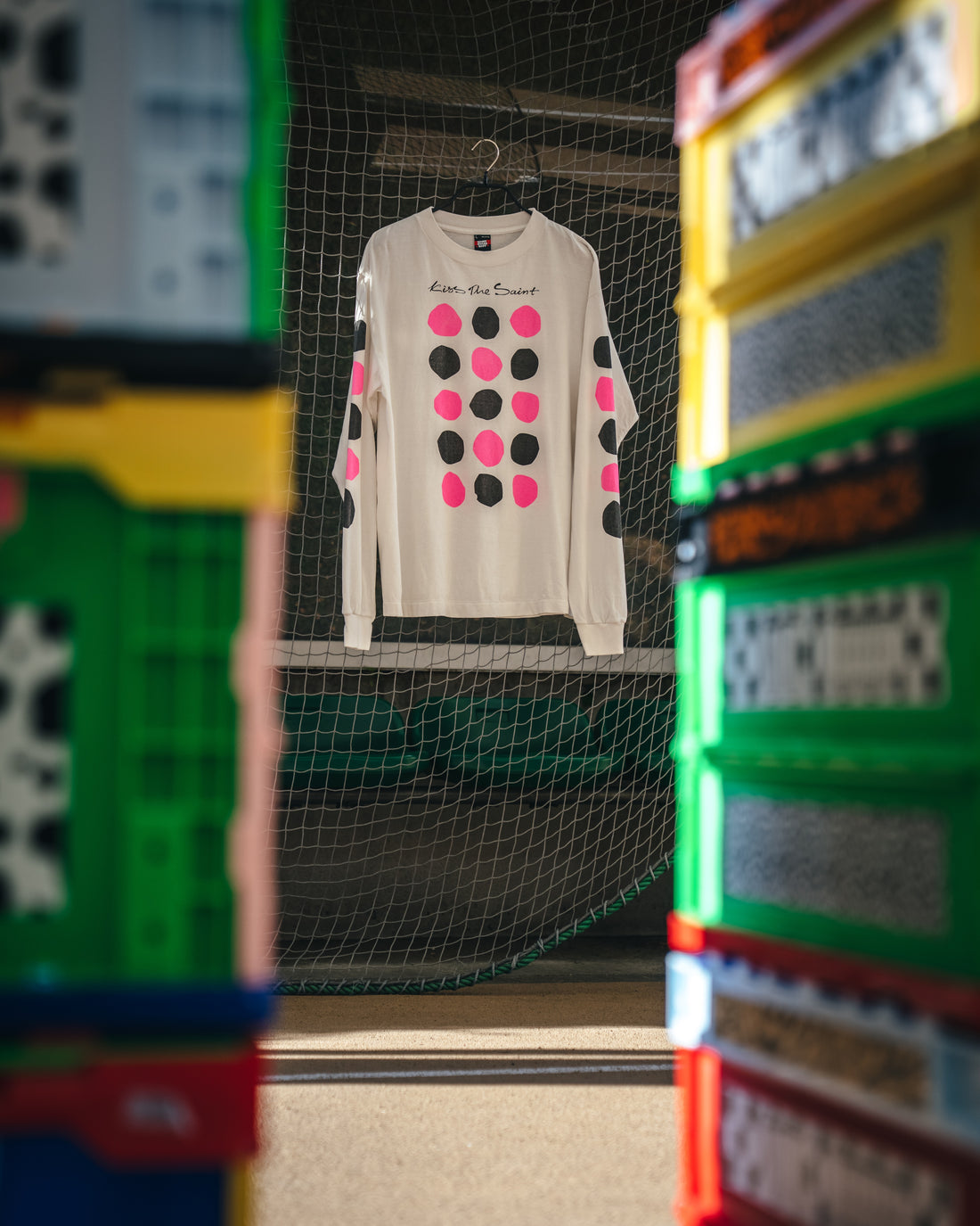 [SAINT Mxxxxxx]LS T-SHIRT/DOT/WHITE(SM-MK8-0000-031)