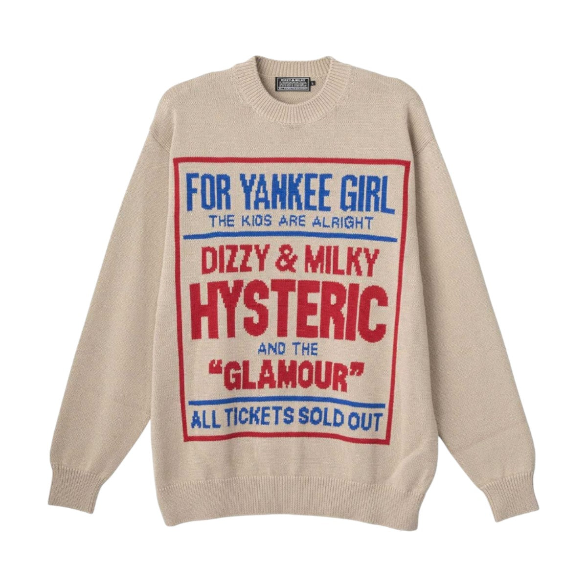 HYSTERIC GLAMOUR☆DIZZY＆MILKY編み込みセーター HYSTERIC GLAMOUR]DIZZY & MILKY編込 セーター/BEIGE(02261NS01) – R&Co.