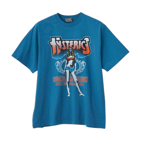 [HYSTERIC GLAMOUR]BAD ASS MAMA TOUR Tシャツ/BLUE(02261CT04)