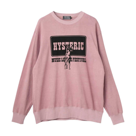 [HYSTERIC GLAMOUR]MUSIC LOVERS FESTIVAL Tシャツ/PINK(02261CL05)