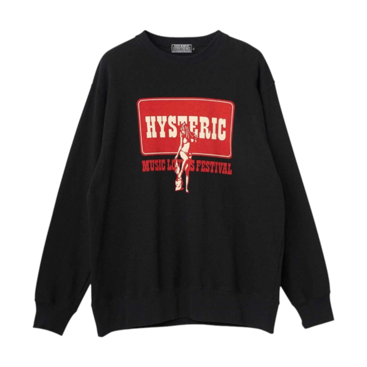 HYSTERIC GLAMOUR]MUSIC LOVERS FESTIVAL Tシャツ/BLACK(02261CL05