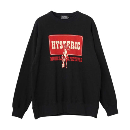 [HYSTERIC GLAMOUR]MUSIC LOVERS FESTIVAL Tシャツ/BLACK(02261CL05)