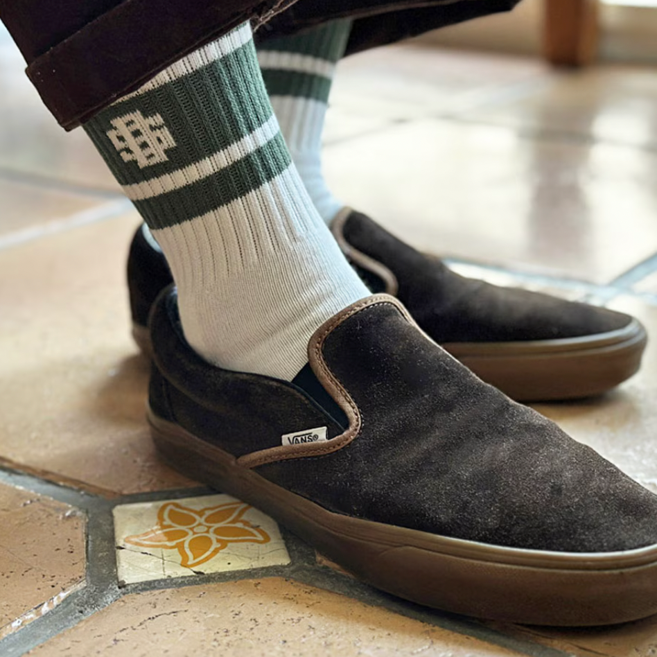 [STANDARD CALIFORNIA]SD Sports Socks-2P/Olive/Burgundy(OTAOV025)