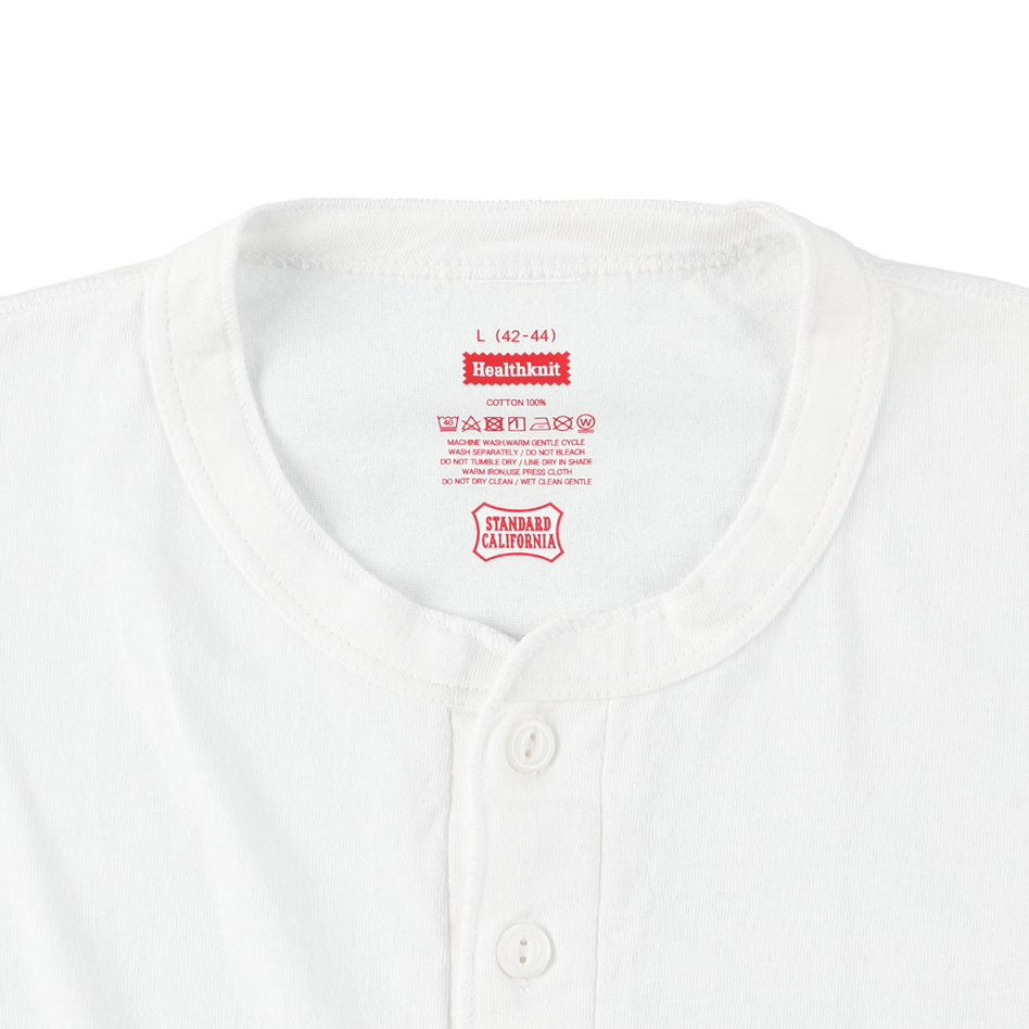 [STANDARD CALIFORNIA]Healthknit / SD Henley T/White(TSOBL090)
