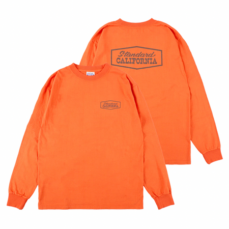 [STANDARD CALIFORNIA]SD Heavyweight Stadium Logo Long Sleeve T/Orange(TSOLB120)